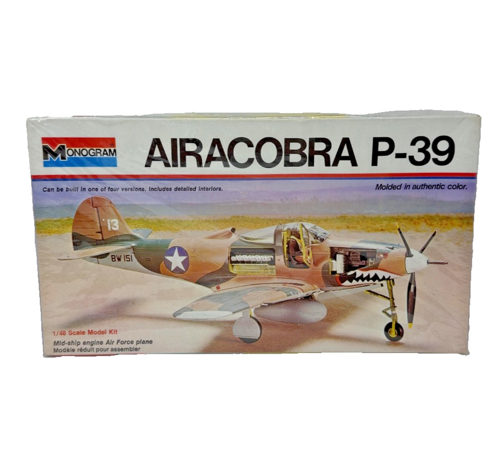 Monogram Airacobra P-39 No. 6844 1/48 Scale Model Kit Sealed Vintage